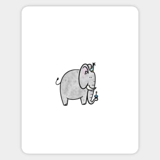 Elephant Birthday Card Sticker